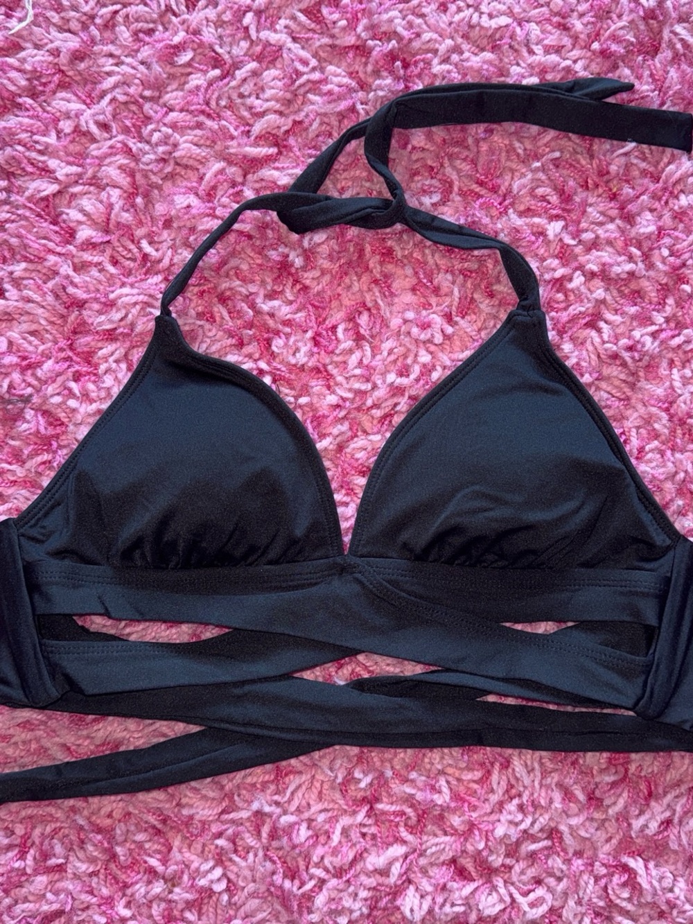 Kona Sol Black Wrap Bikini Top